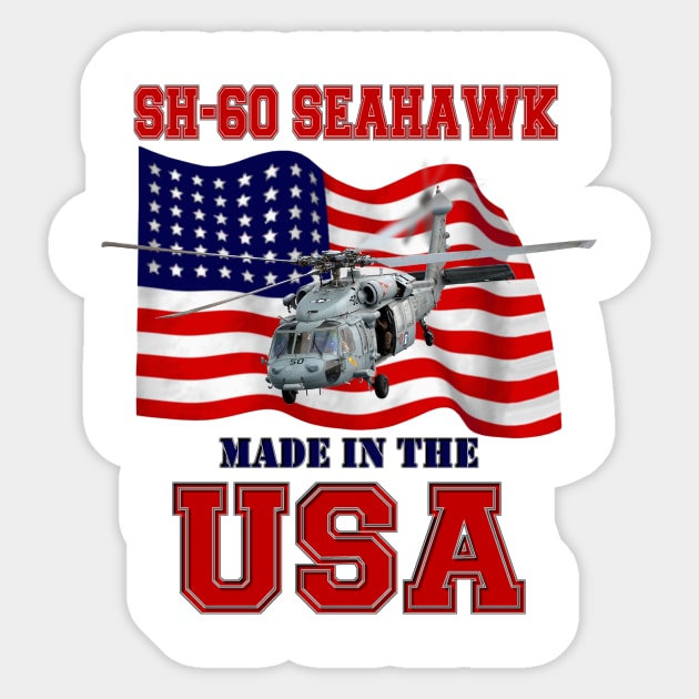 SH-60 Seahawk Made in the USA Sticker by MilMerchant